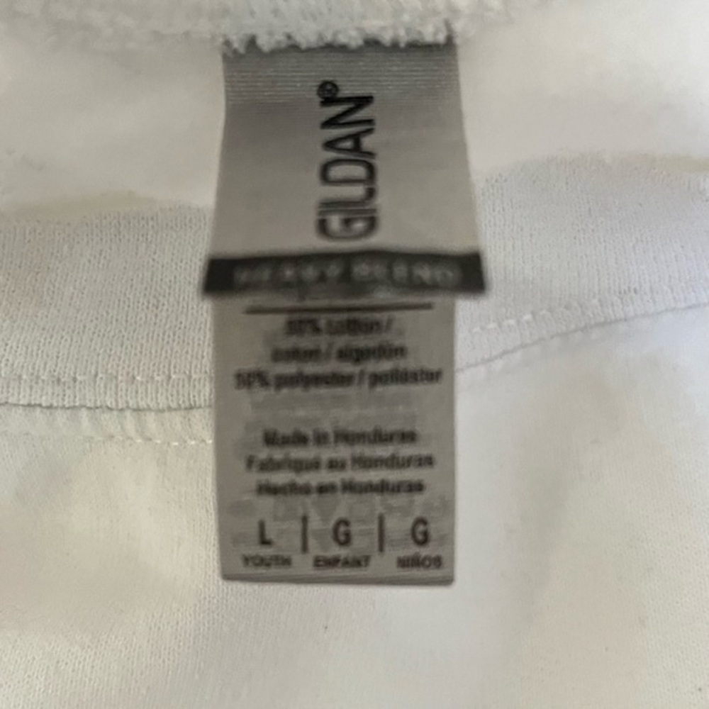 Lets Go Ghouls White Sweatshirt Medium Halloween Ghost Peace Bat Retro Vibes - Picture 3 of 8
